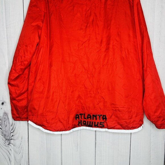 NBA GT-III Atlanta Hawks Full Zip Jacket Mens Sz XL Red Basketball Windbreaker - Picture 8 of 9